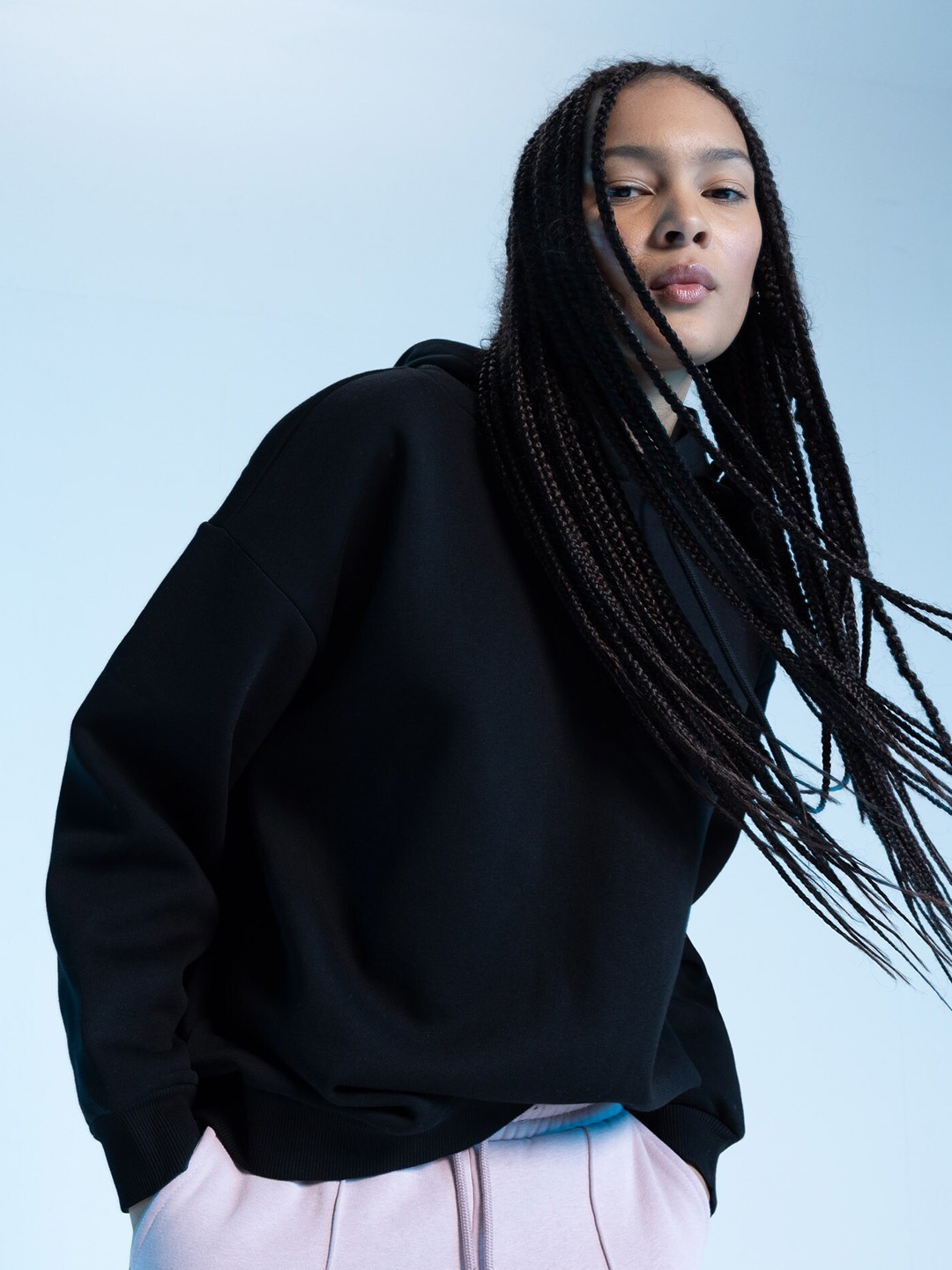

DeFacto Long Sleeves Hooded Sweatshirt, Navy blue