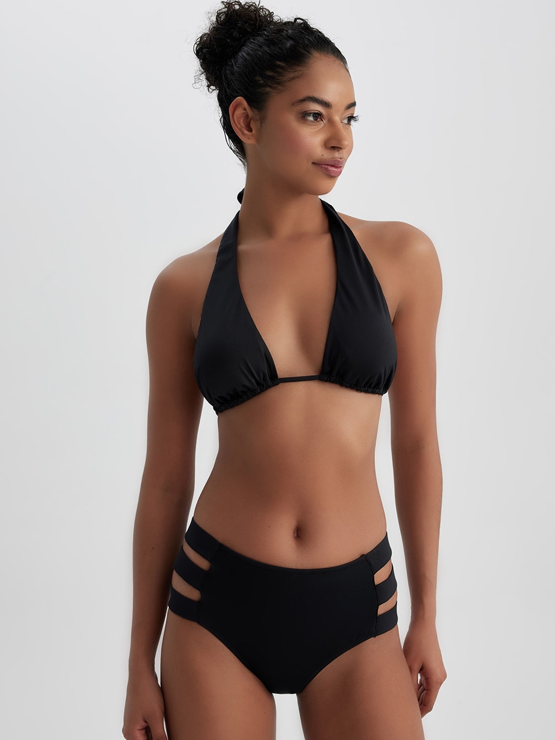 

DeFacto Cut-Out Detail Swim Briefs, Black