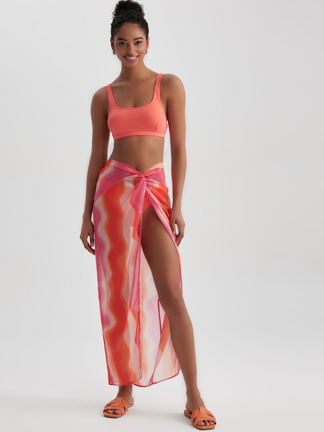 

DeFacto Abstract Printed Sarong, Pink