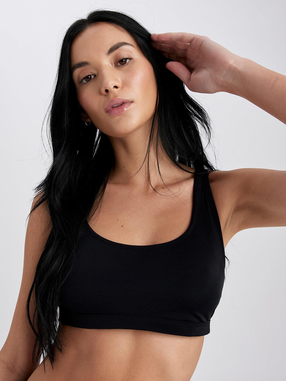 

DeFacto Round Neck Swim Bikini Set, Black