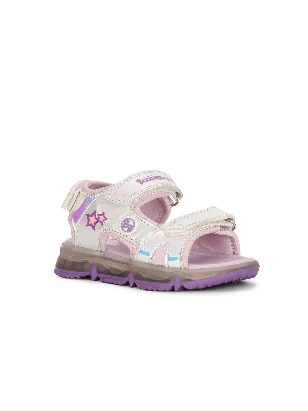 

Bubblegummers Kids Velcro Closure Sports Sandals, Lavender