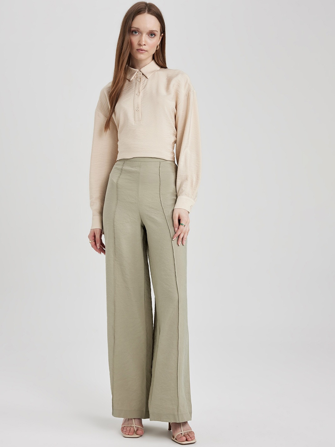 

DeFacto Women Parallel Trousers, Olive
