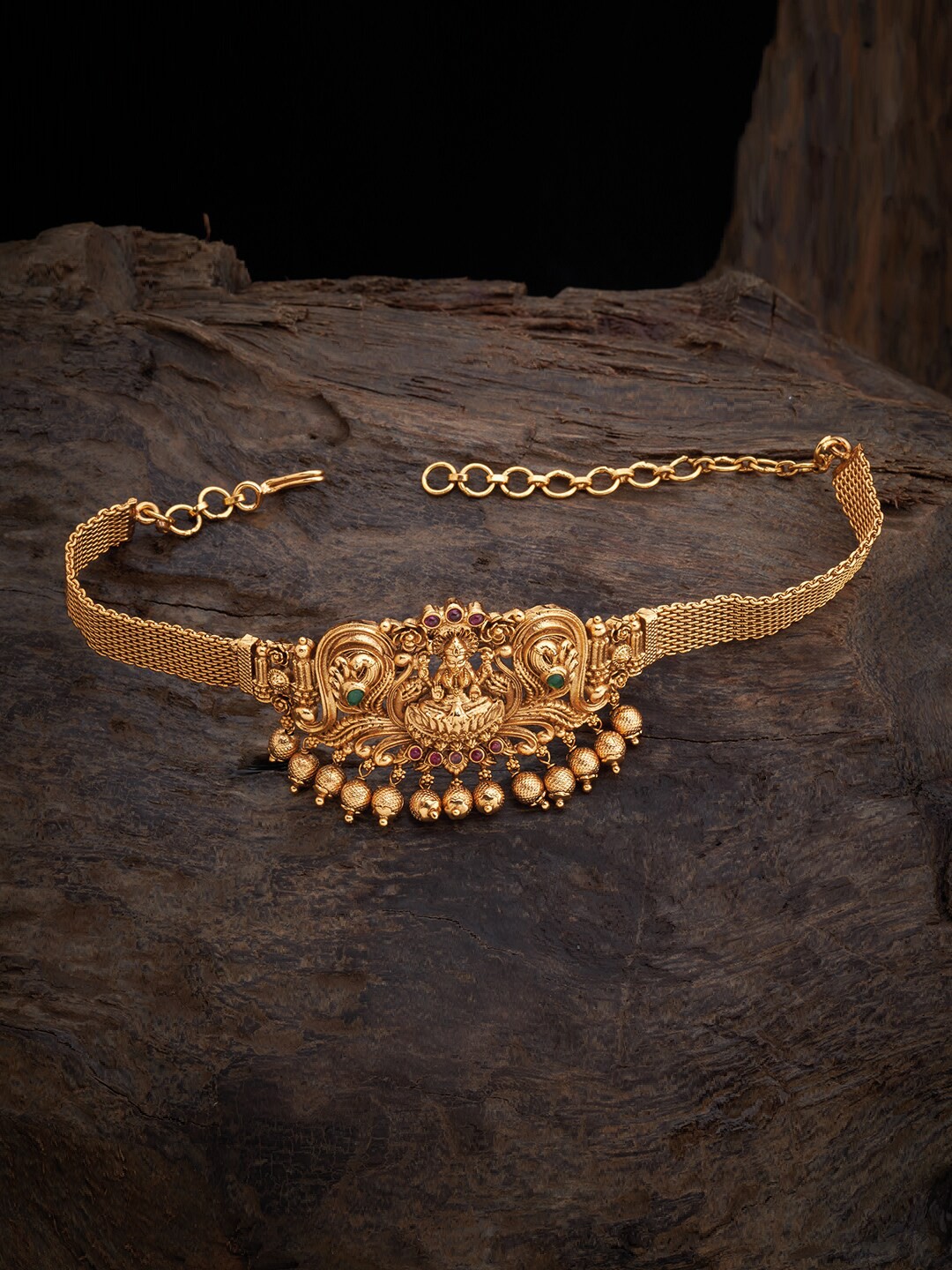

Kushal's Fashion Jewellery Antique Gold-Plated Armlet Bracelet