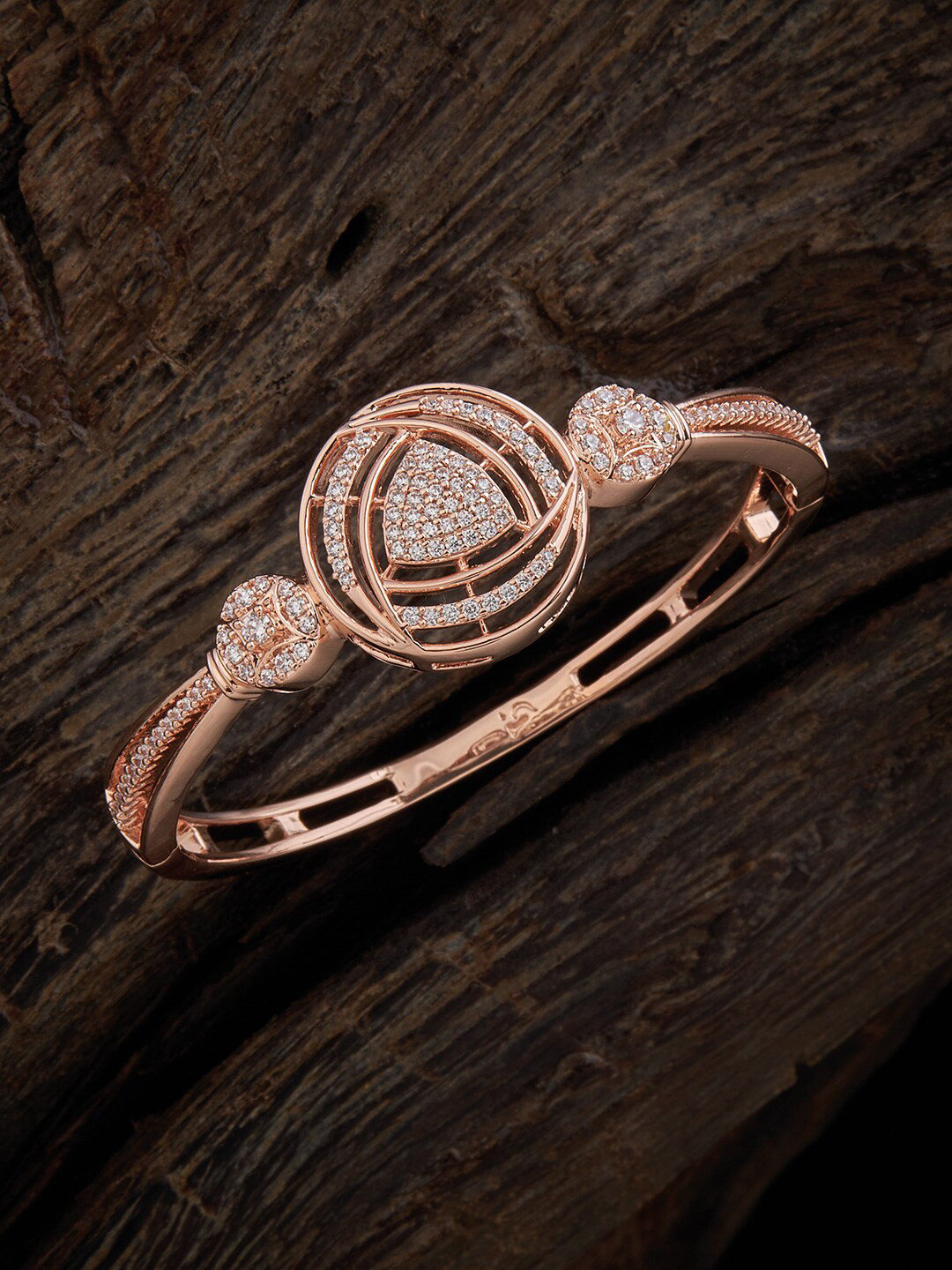 

Kushal's Fashion Jewellery Gold-Plated Kada Bracelet