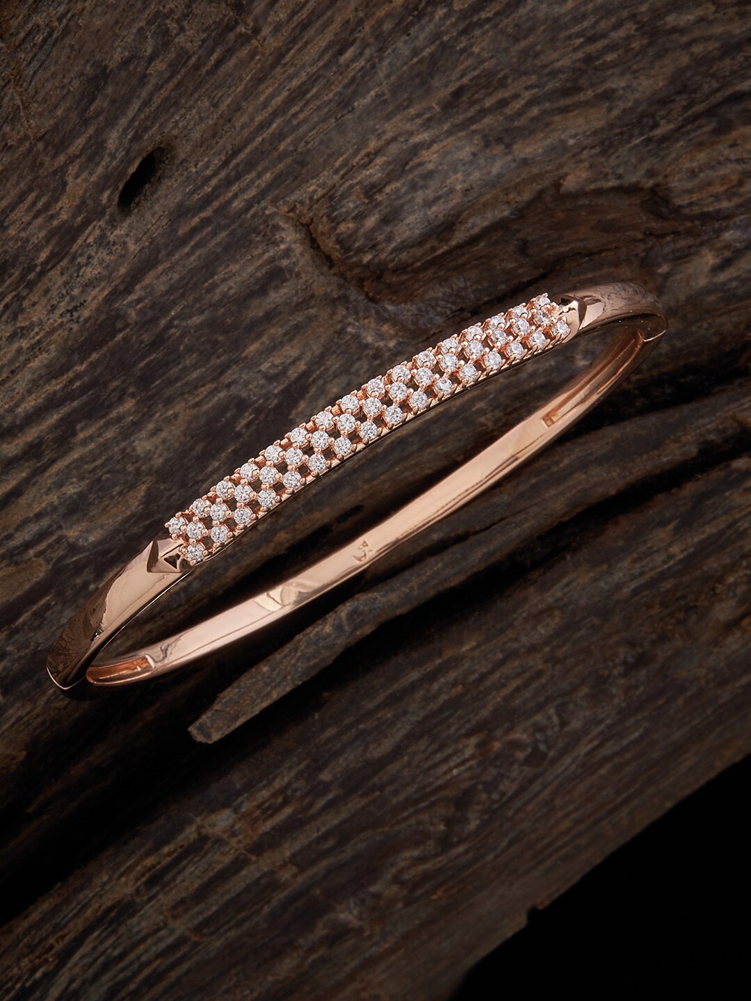 

Kushal's Fashion Jewellery Gold-Plated Kada Bracelet