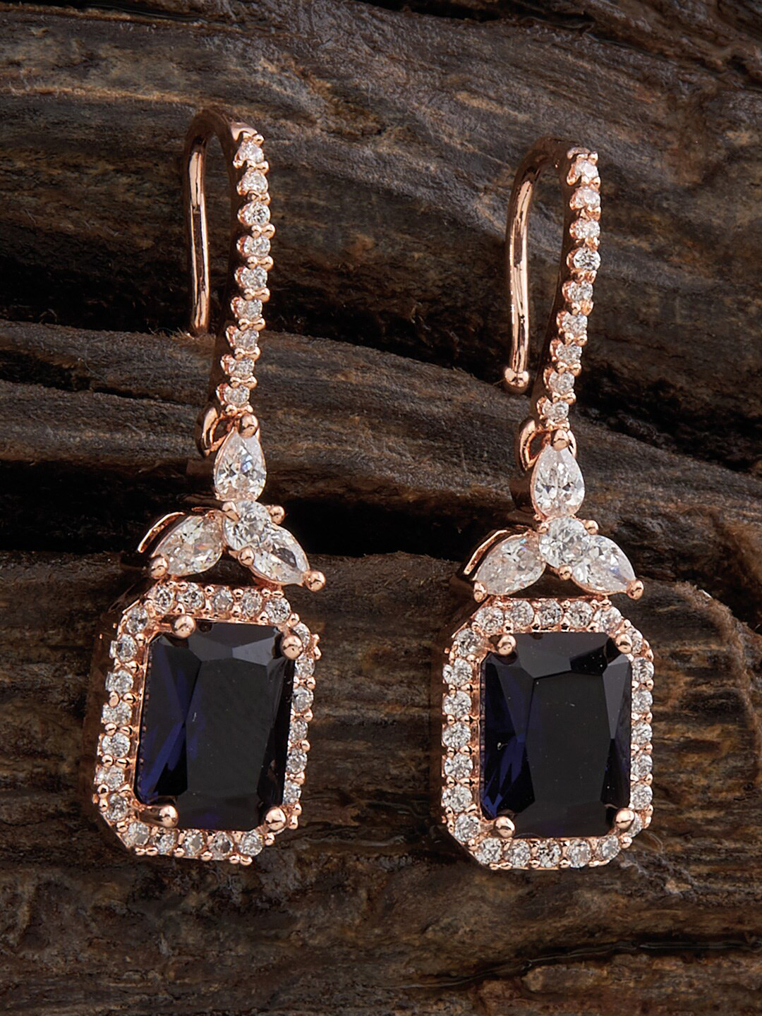 

Kushal's Fashion Jewellery Square Half Hoop Earrings, Rose gold