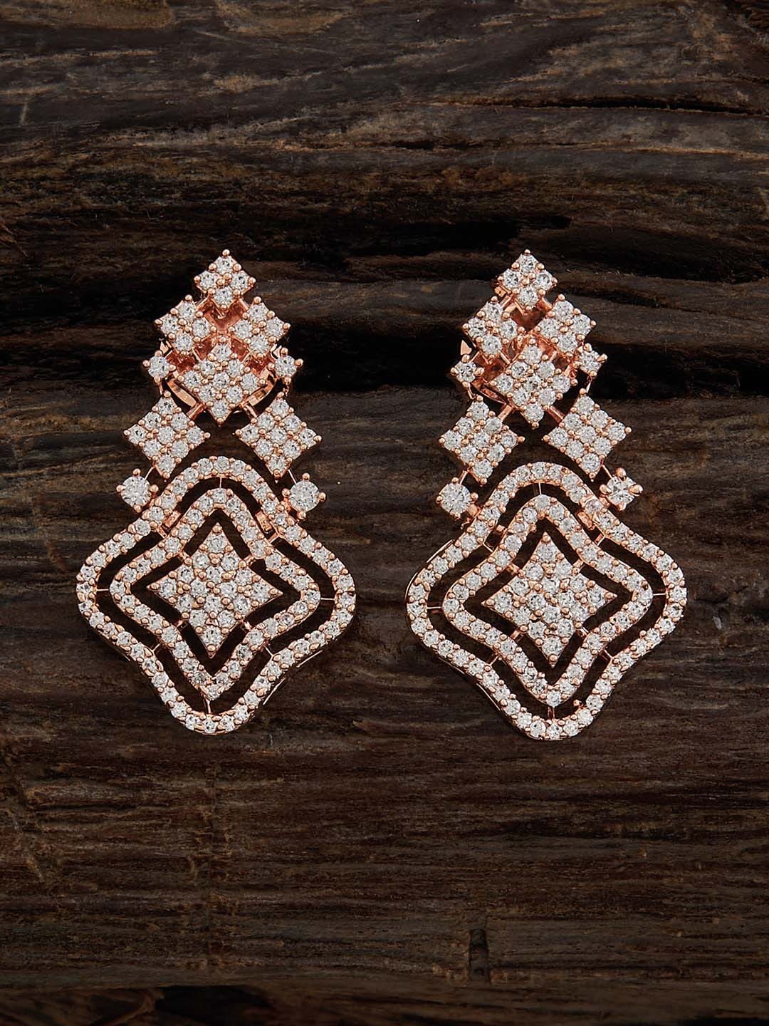 

Kushal's Fashion Jewellery Rose Gold-Plated Contemporary Drop Earrings