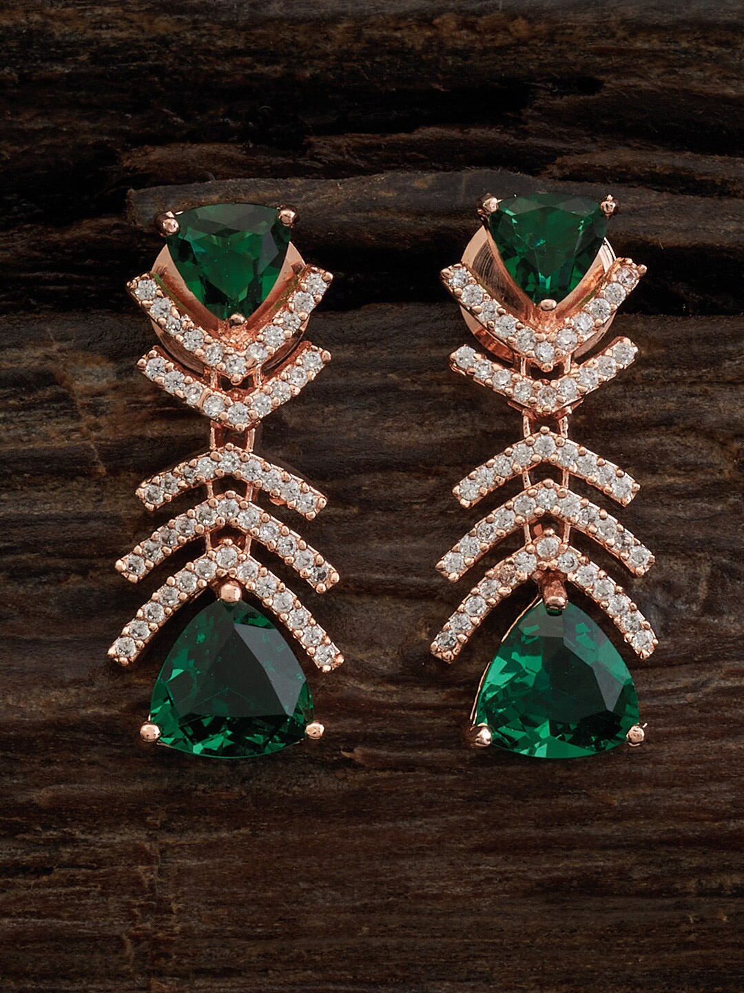 

Kushal's Fashion Jewellery Rose Gold-Plated Contemporary Drop Earrings