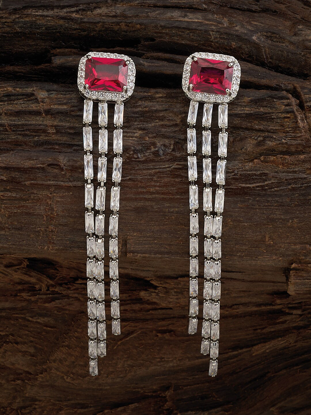

Kushal's Fashion Jewellery Square Drop Earrings, Silver