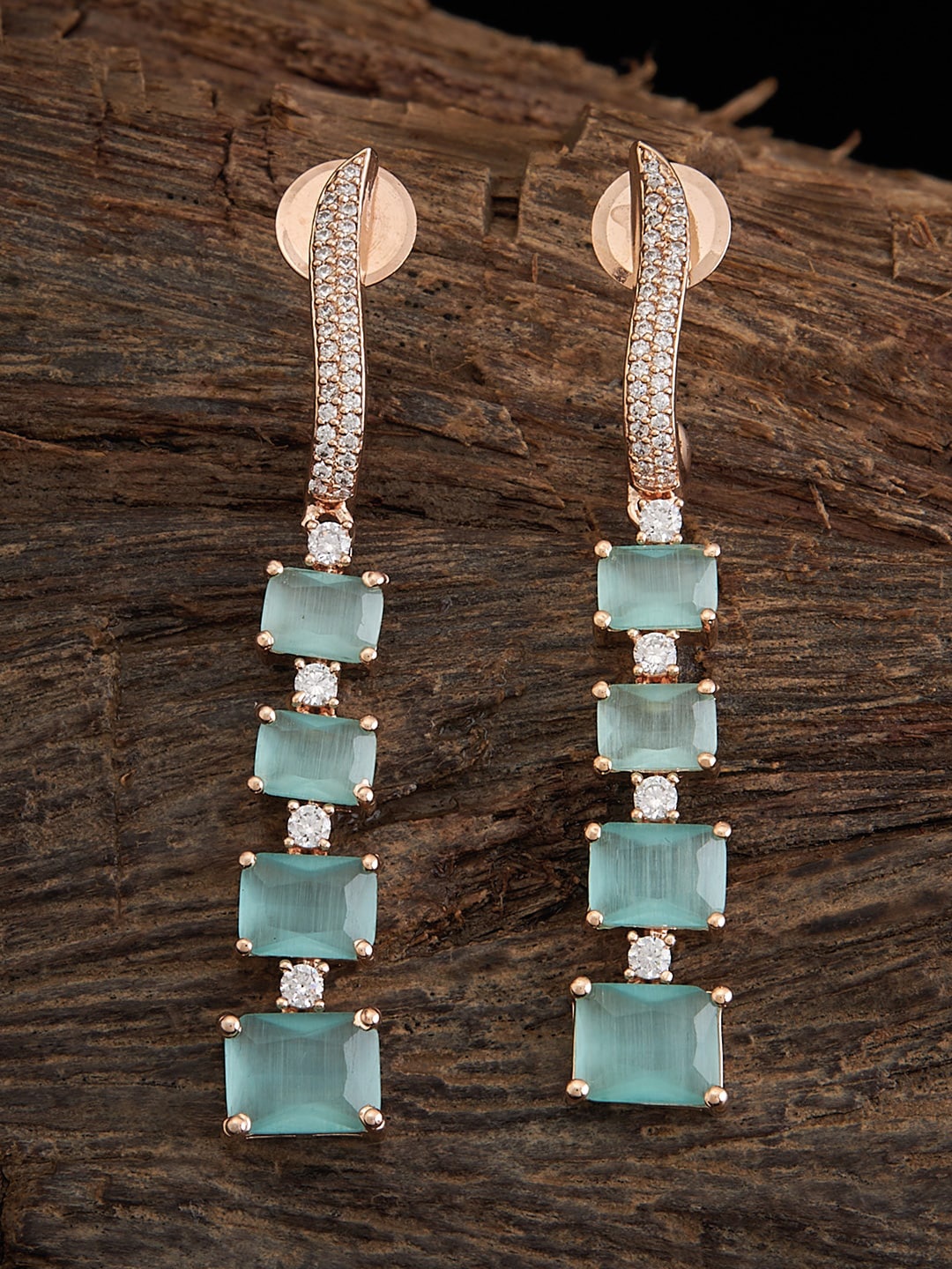 

Kushal's Fashion Jewellery Gold-Plated Contemporary Drop Earrings, Rose