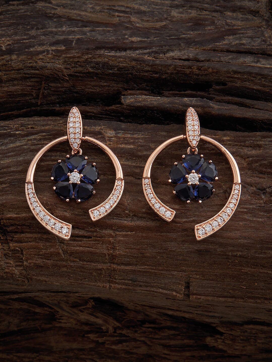 

Kushal's Fashion Jewellery Rose Gold-Plated Contemporary Drop Earrings