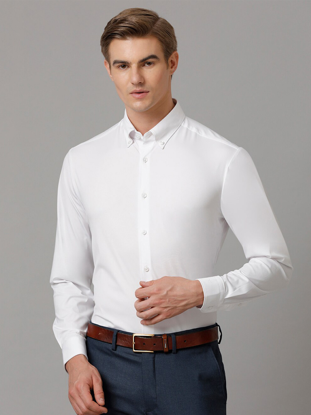 

Aldeno Comfort Fit Formal Cotton Shirt, White