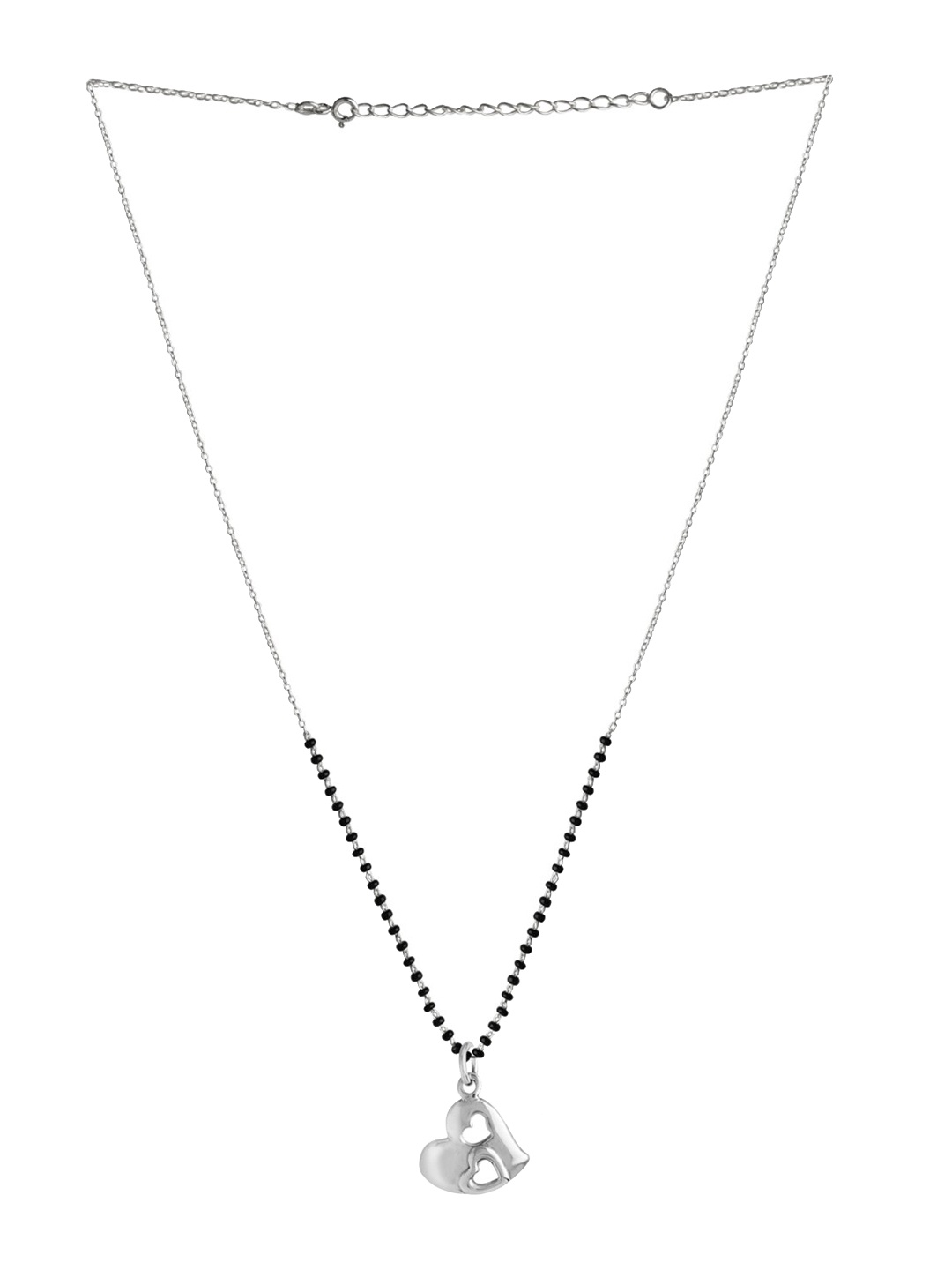 

Abhooshan 925 Sterling Silver Heart Shaped Mangalsutra