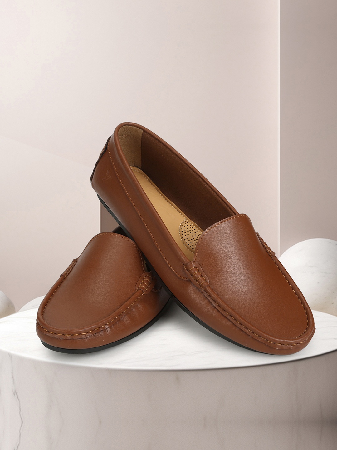 

yoho Women Bliss Comfort Insole Basics Anti-Skid Sole Loafers, Tan
