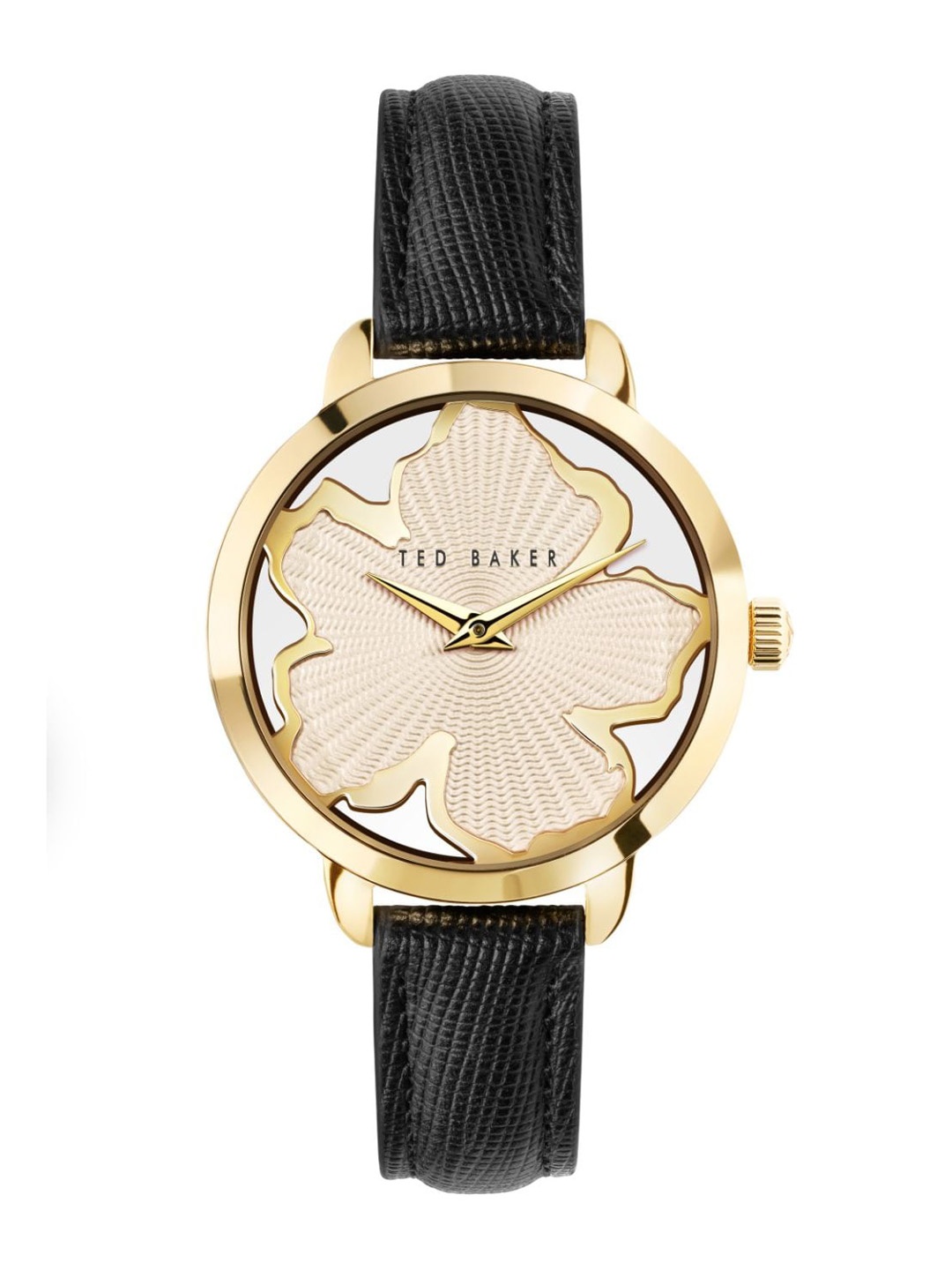 

Ted Baker Women Brass Dial & Leather Straps Analogue Watch BKPLIS304, Silver