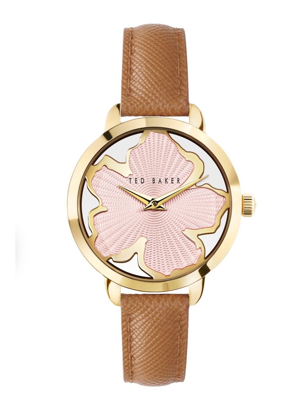 

Ted Baker Women Brass Dial & Leather Straps Analogue Watch BKPLIS303, Pink