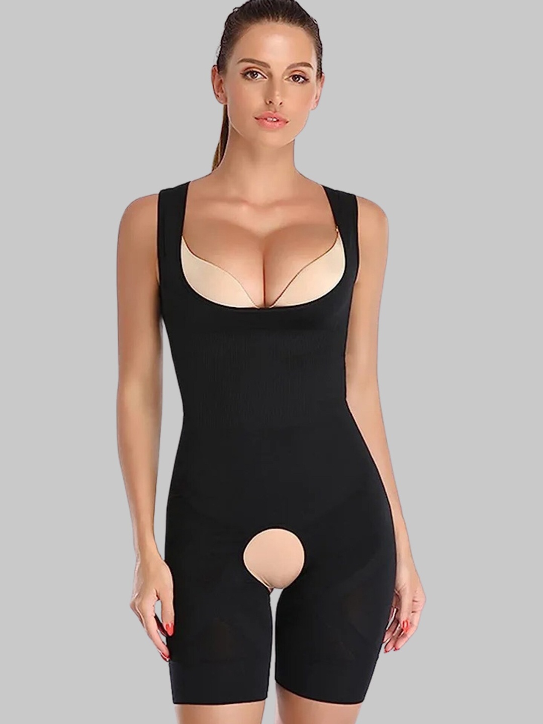 

Hill Islands Round Neck Full Body Shapewear, Black