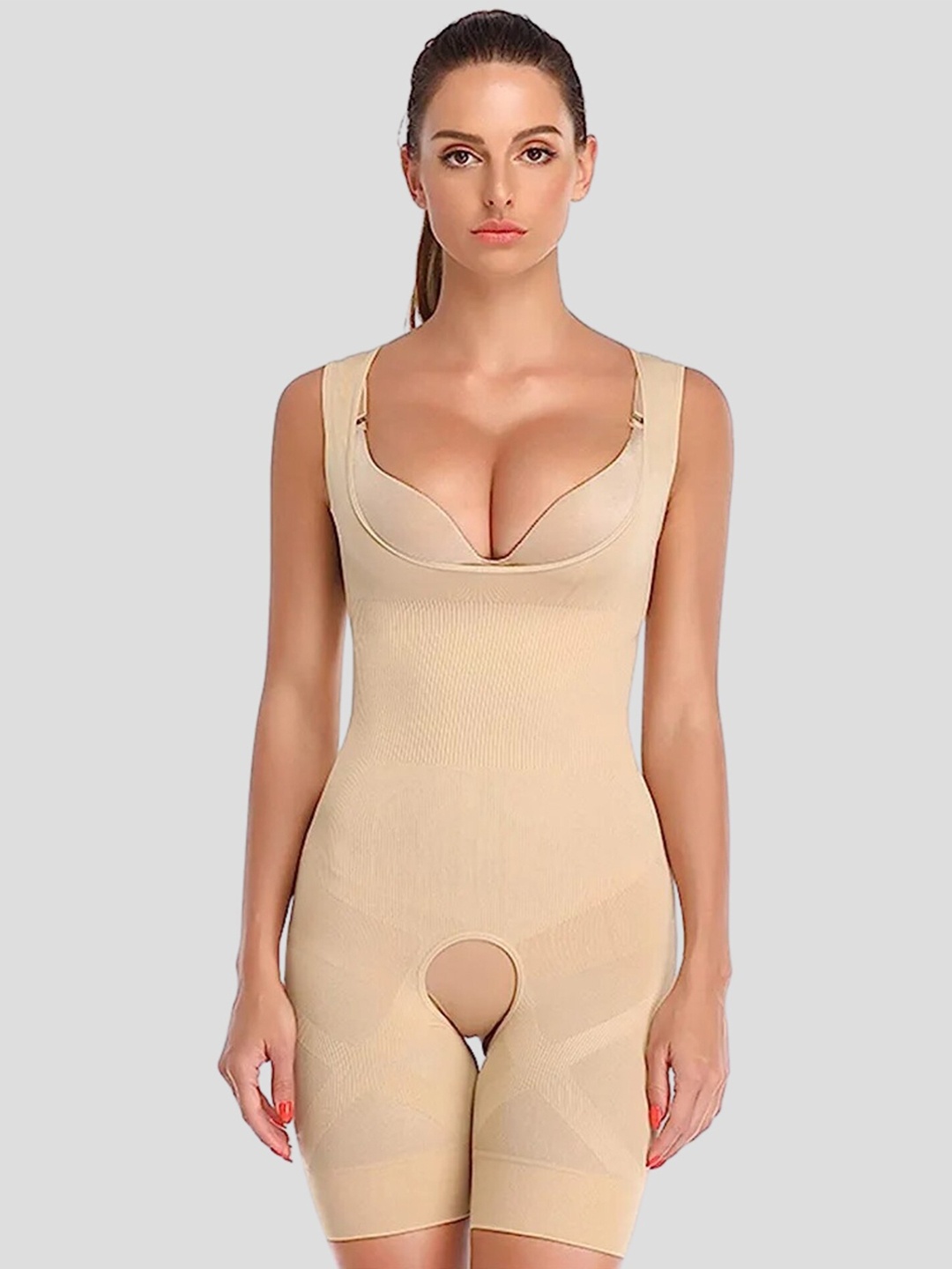 

Hill Islands Round Neck Full Body Shapewear, Beige