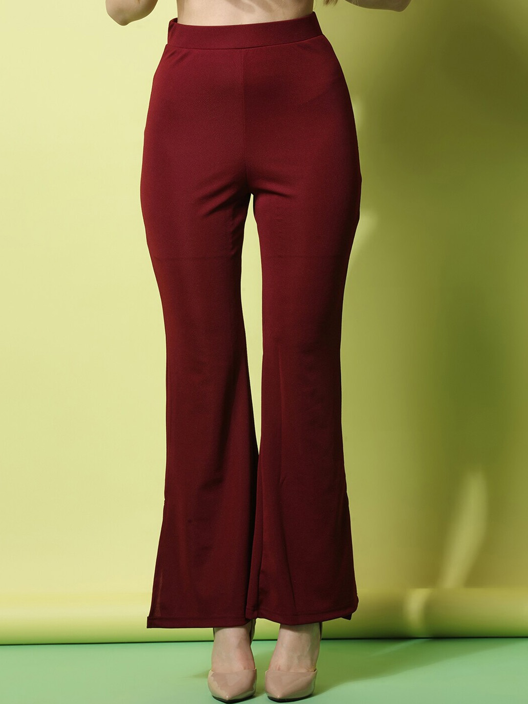 

Ziva Fashion Women Relaxed Straight Leg Trousers, Purple