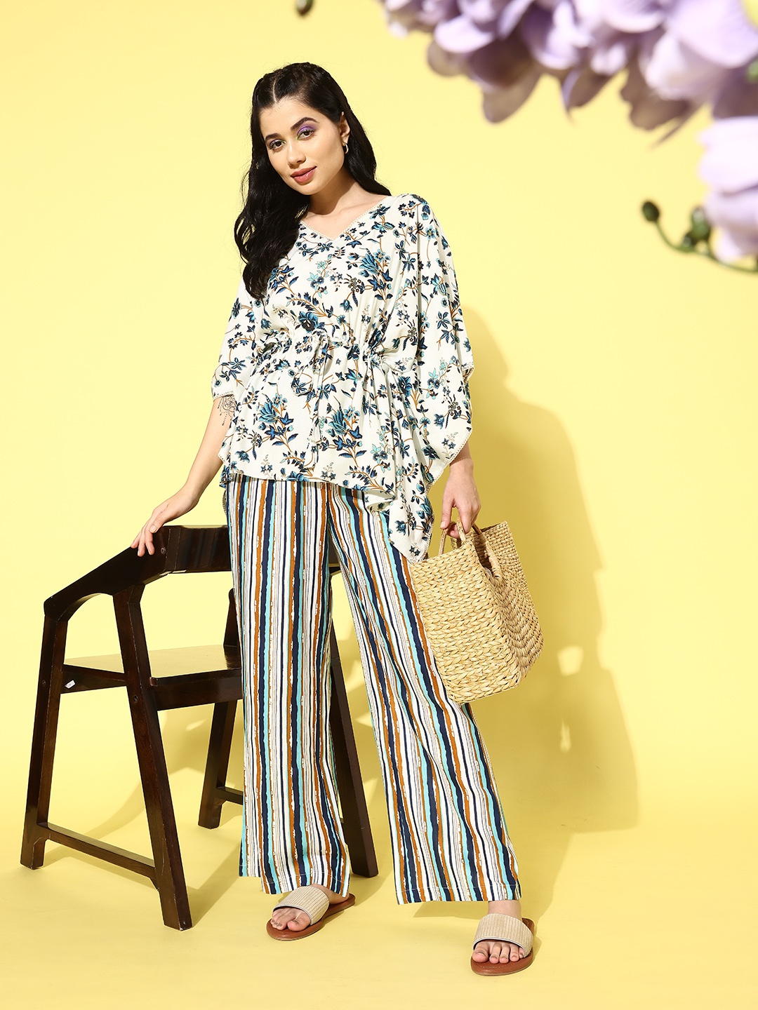 

ETC Women Printed Night Suit, Blue