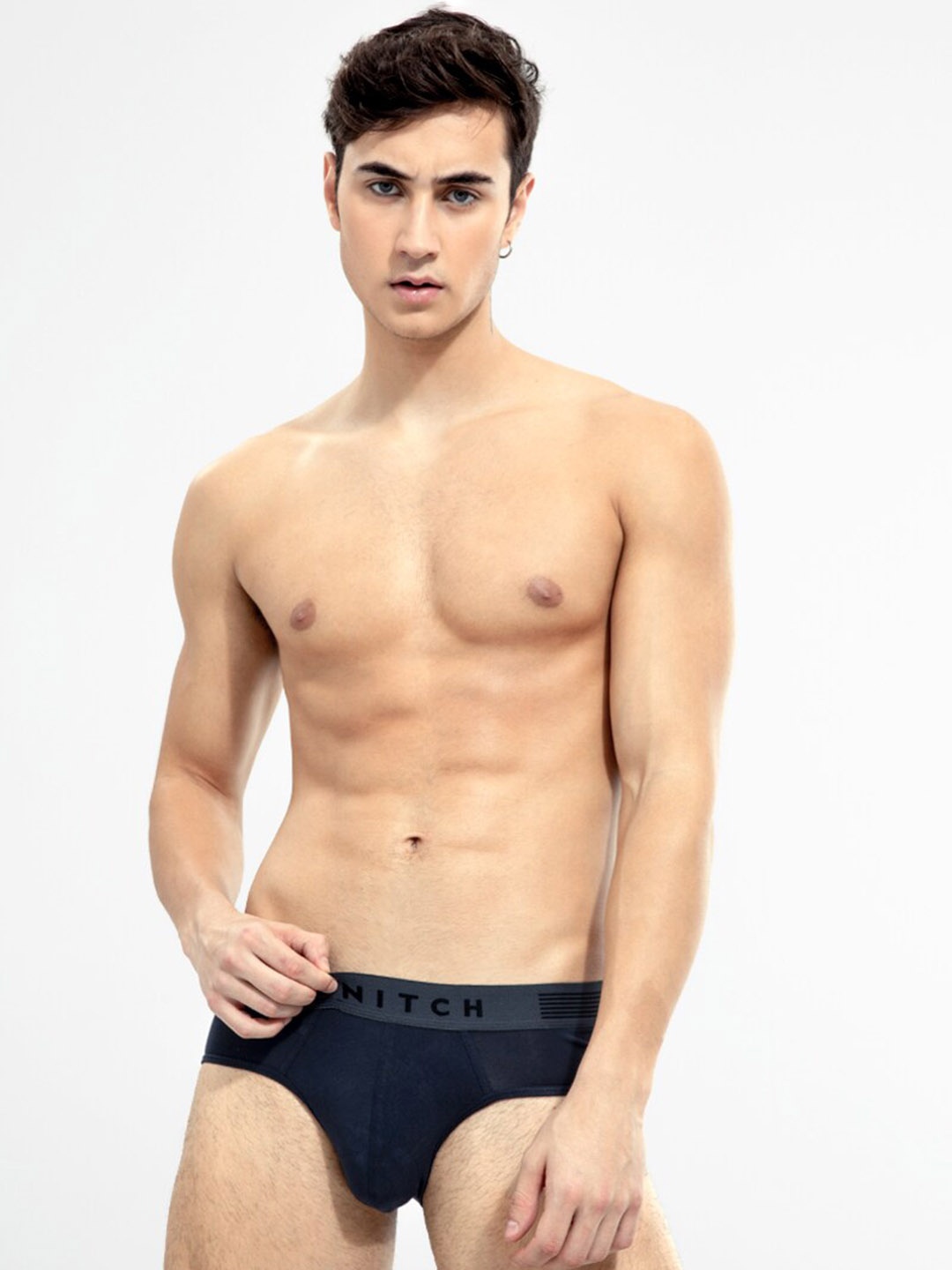 

Snitch Navy Blue Mid-Rise Basic Briefs 4MSIWB0001-01-S