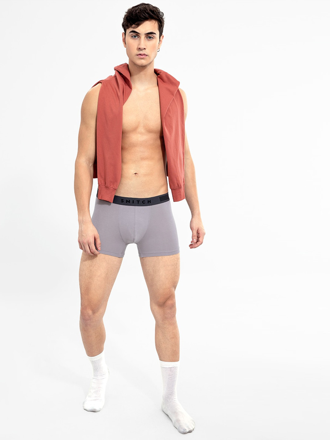 

Snitch Grey Mid-Rise Modal Trunk 4MSIWT0001-06-S