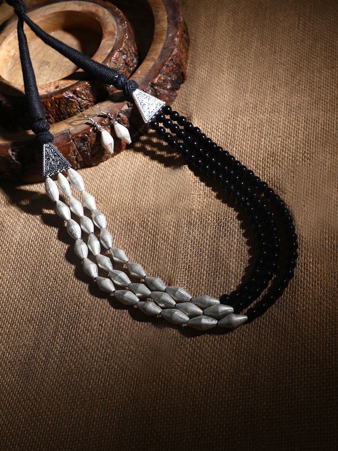 

FIROZA Silver Plated Beaded Jewellery Set