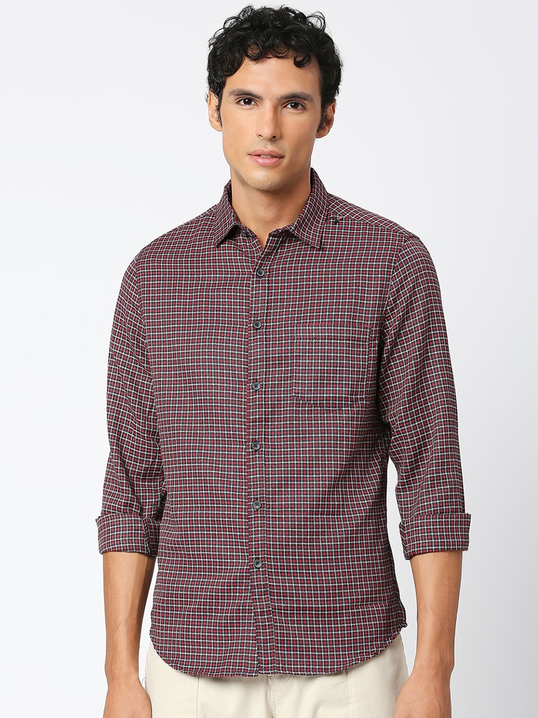 

Metronaut Slim Fit Checked Cotton Casual Shirt, Multi