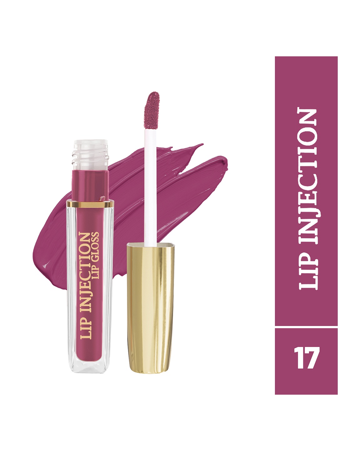 

INCOLOR Lip Injection Long Lasting Matte Liquid Lip Gloss 4 ml - Shade 17, Purple
