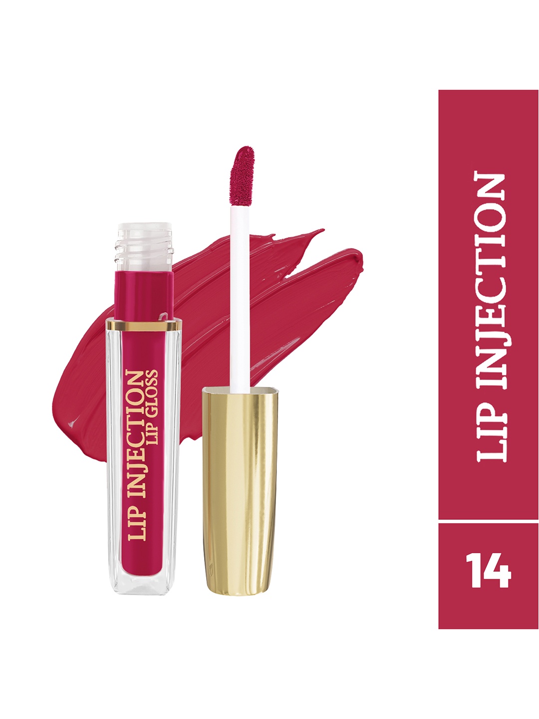 

INCOLOR Lip Injection Long Lasting Matte Liquid Lip Gloss 4 ml - Shade 14, Red