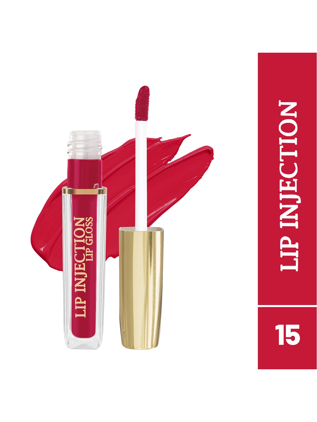 

INCOLOR Lip Injection Long Lasting Matte Liquid Lip Gloss 4 ml - Shade 15, Red