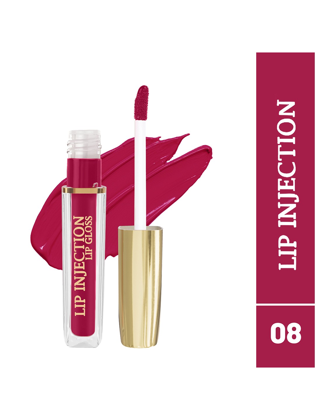

INCOLOR Lip Injection Long Lasting Matte Liquid Lip Gloss 4 ml - Shade 08, Maroon