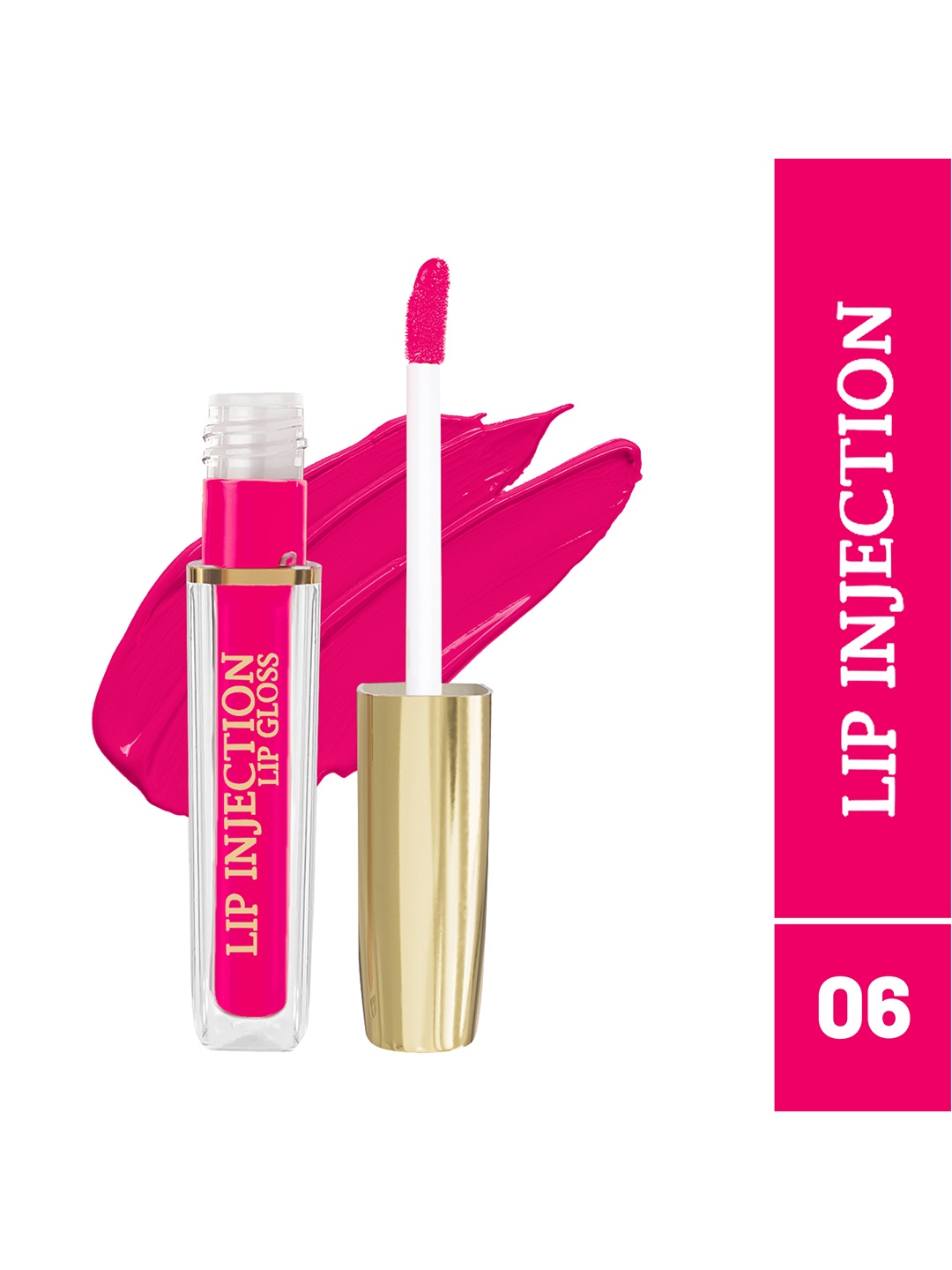 

INCOLOR Lip Injection Long Lasting Matte Liquid Lip Gloss 4 ml - Shade 06, Pink