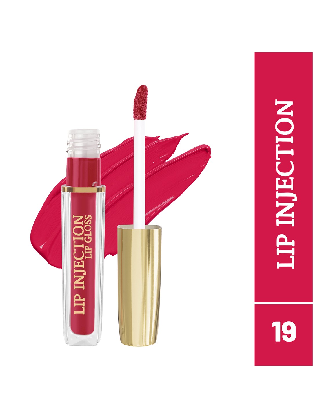 

INCOLOR Lip Injection Long Lasting Matte Liquid Lip Gloss 4 ml - Shade 19, Red