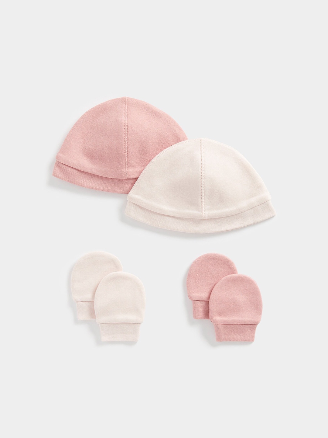 

mothercare Unisex Set of 4 Beanie, Pink