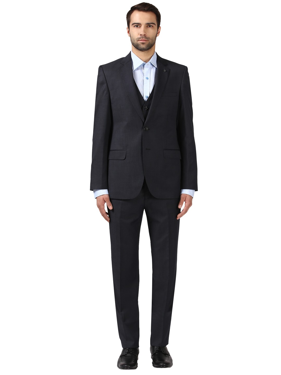 

Raymond Men Grey Regular Contemporary Fit Single-Breasted Formal Suit