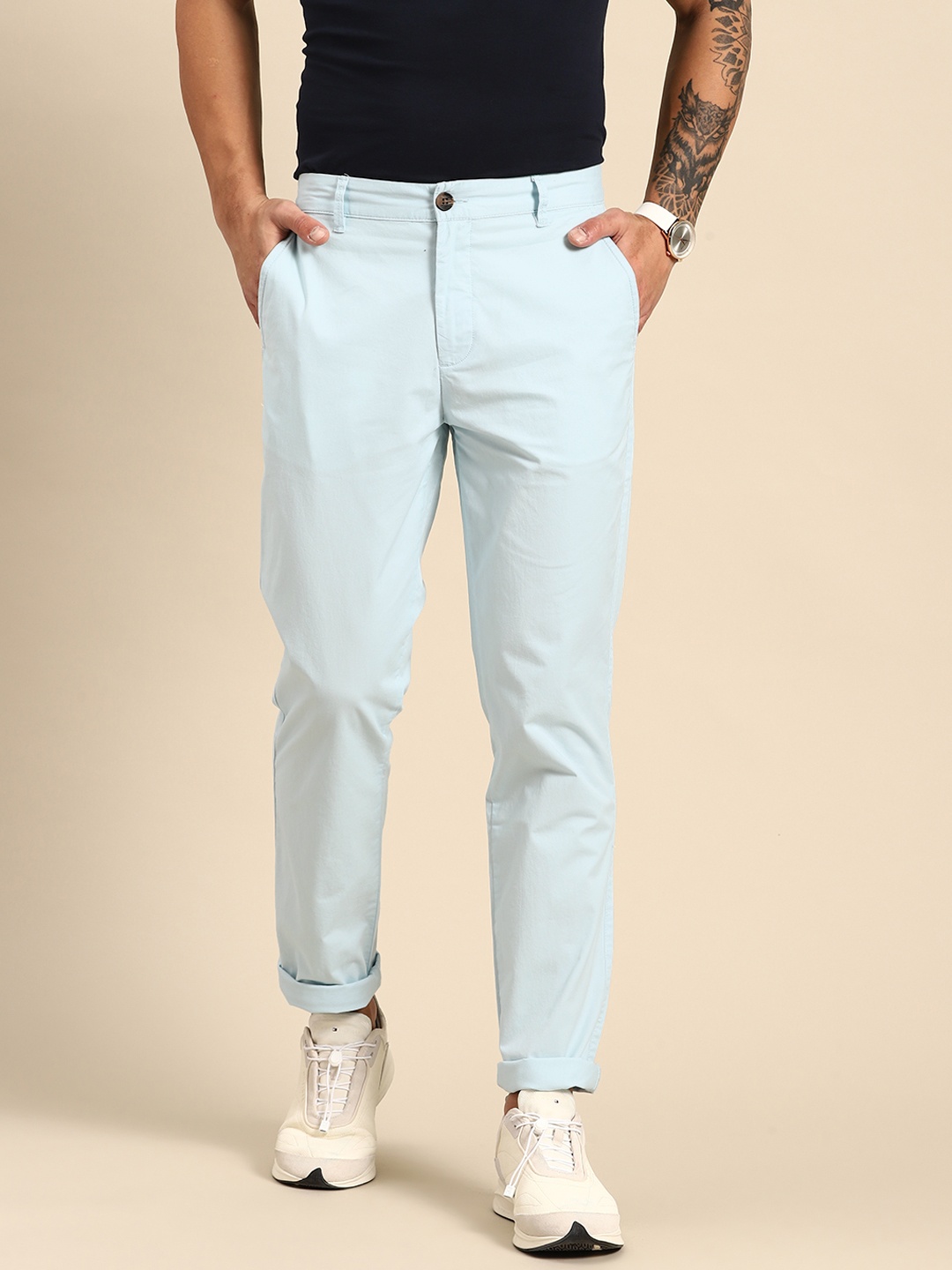

United Colors of Benetton Men Slim Fit Chinos, Blue