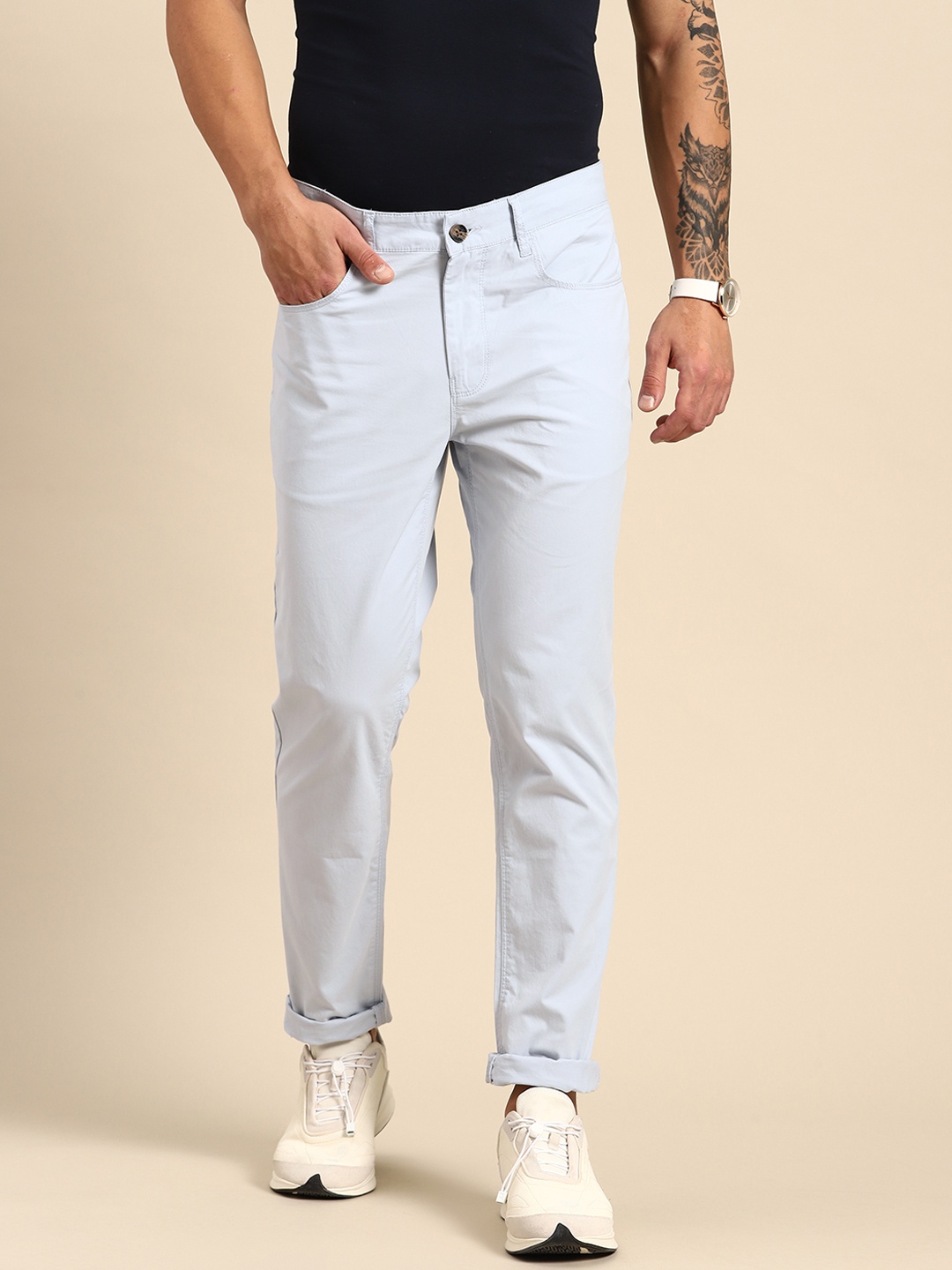 

United Colors of Benetton Men Slim Fit Trousers, Blue