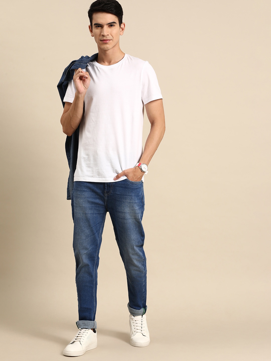 

United Colors of Benetton Men Carrot Fit Jeans, Navy blue