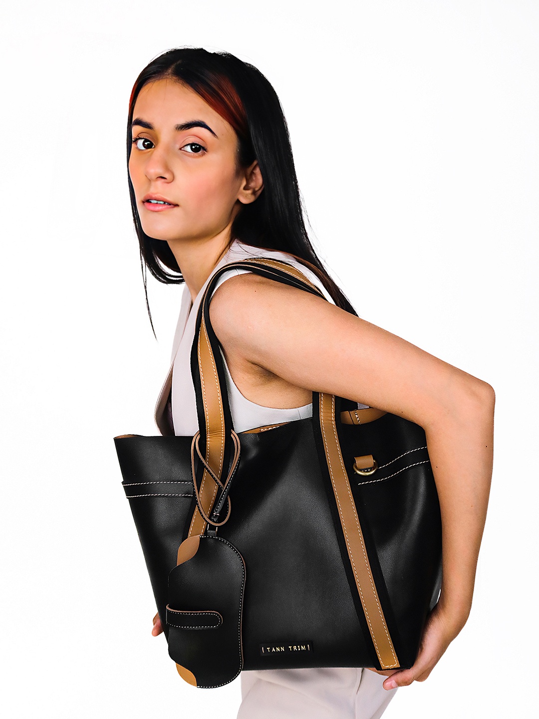 

Tann Trim The Trooper Tote Bags for Women, Black