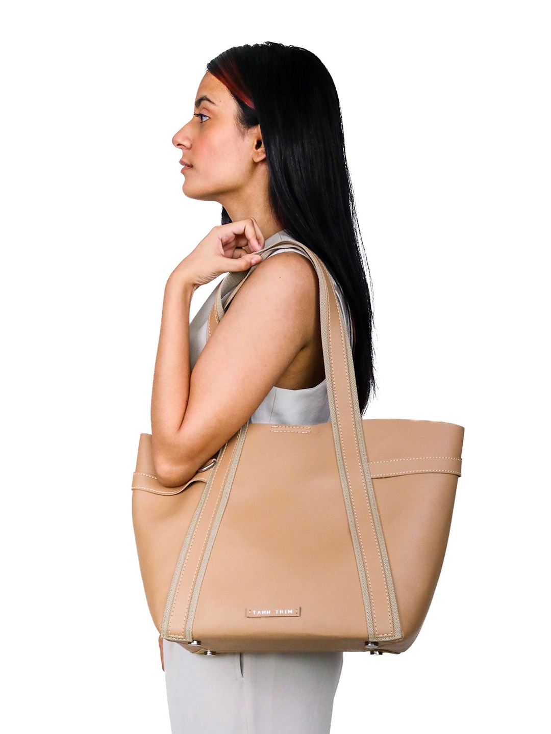 

Tann Trim Trooper Tote Bags for Women, Beige