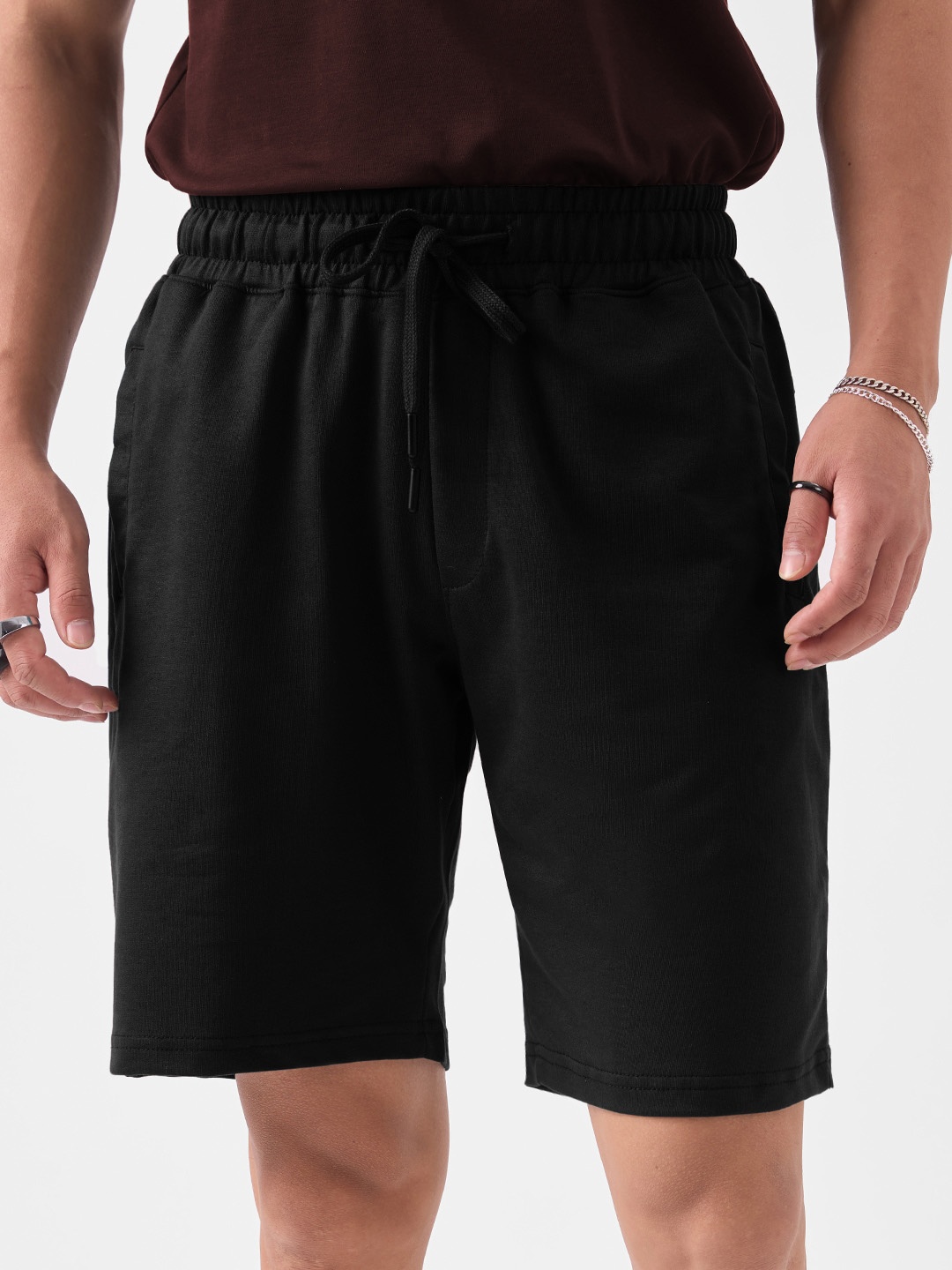 

The Souled Store Men Black Mid-Rise Casual Shorts