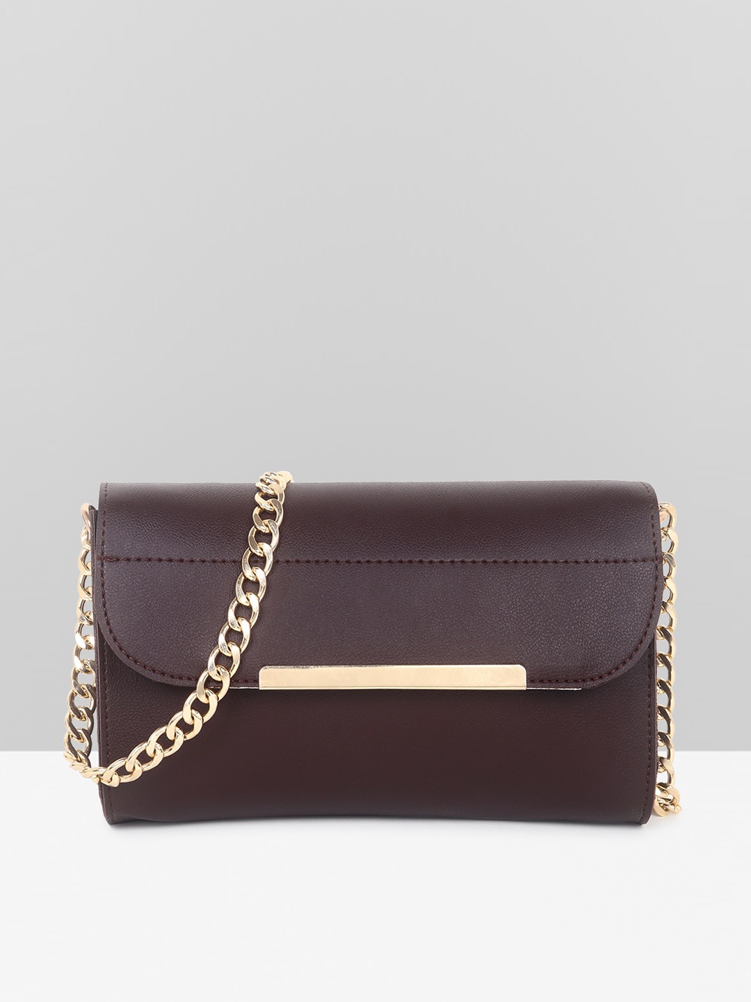 

ROVOK Textured Structured Sling Bag, Brown