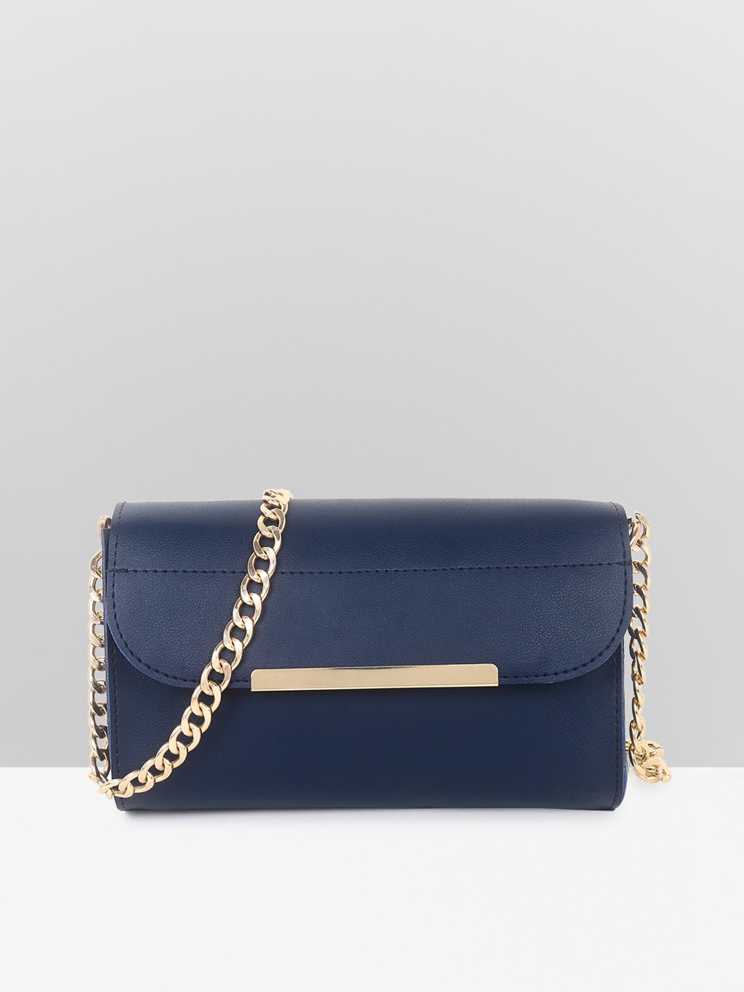 

ROVOK Textured Structured Sling Bag, Navy blue