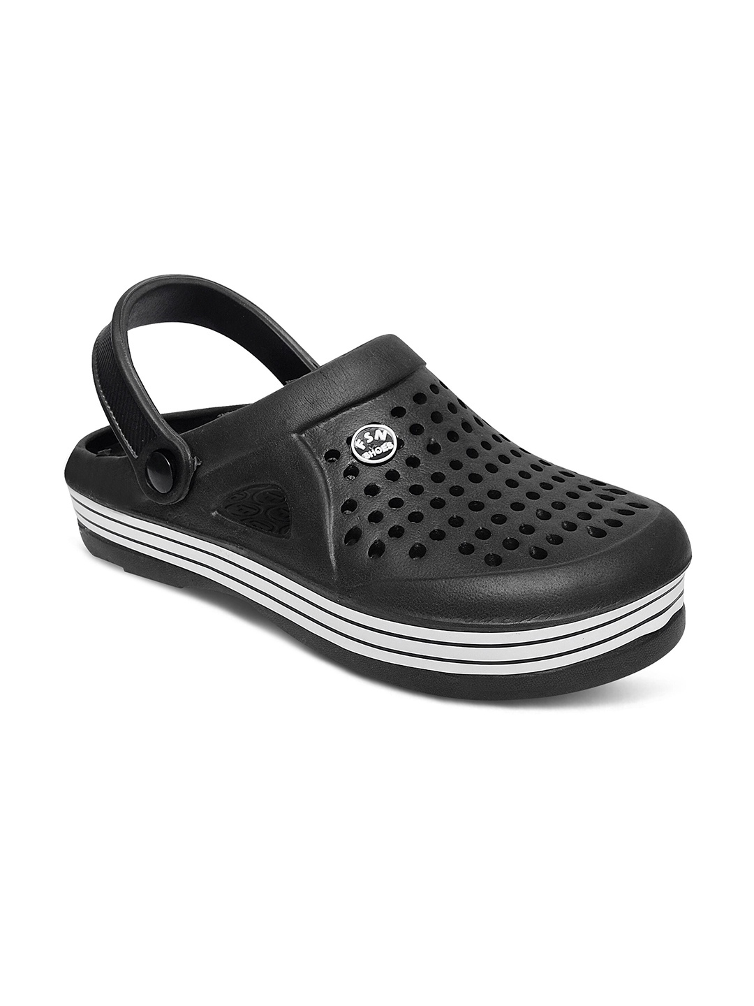 

Airspot Unisex Self Design Clogs, Black