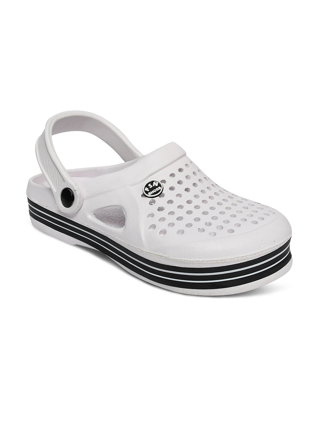 

Airspot Unisex Self Design Clogs, White