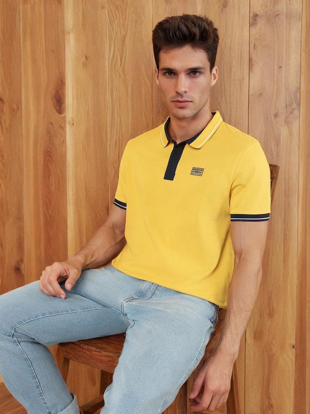 

Wrangler Polo Collar Cotton T-shirt, Green