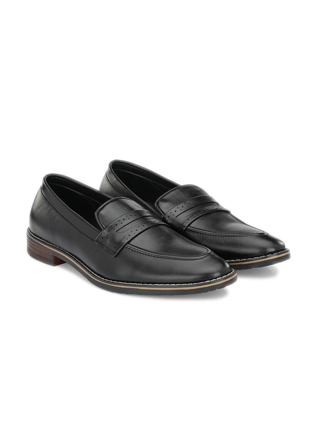 

ATTITUDIST Men Slip-On Formal Loafers, Black