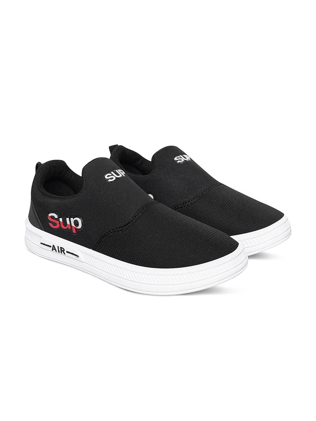 

Airspot Men Textured Slip On Sneakers, Black