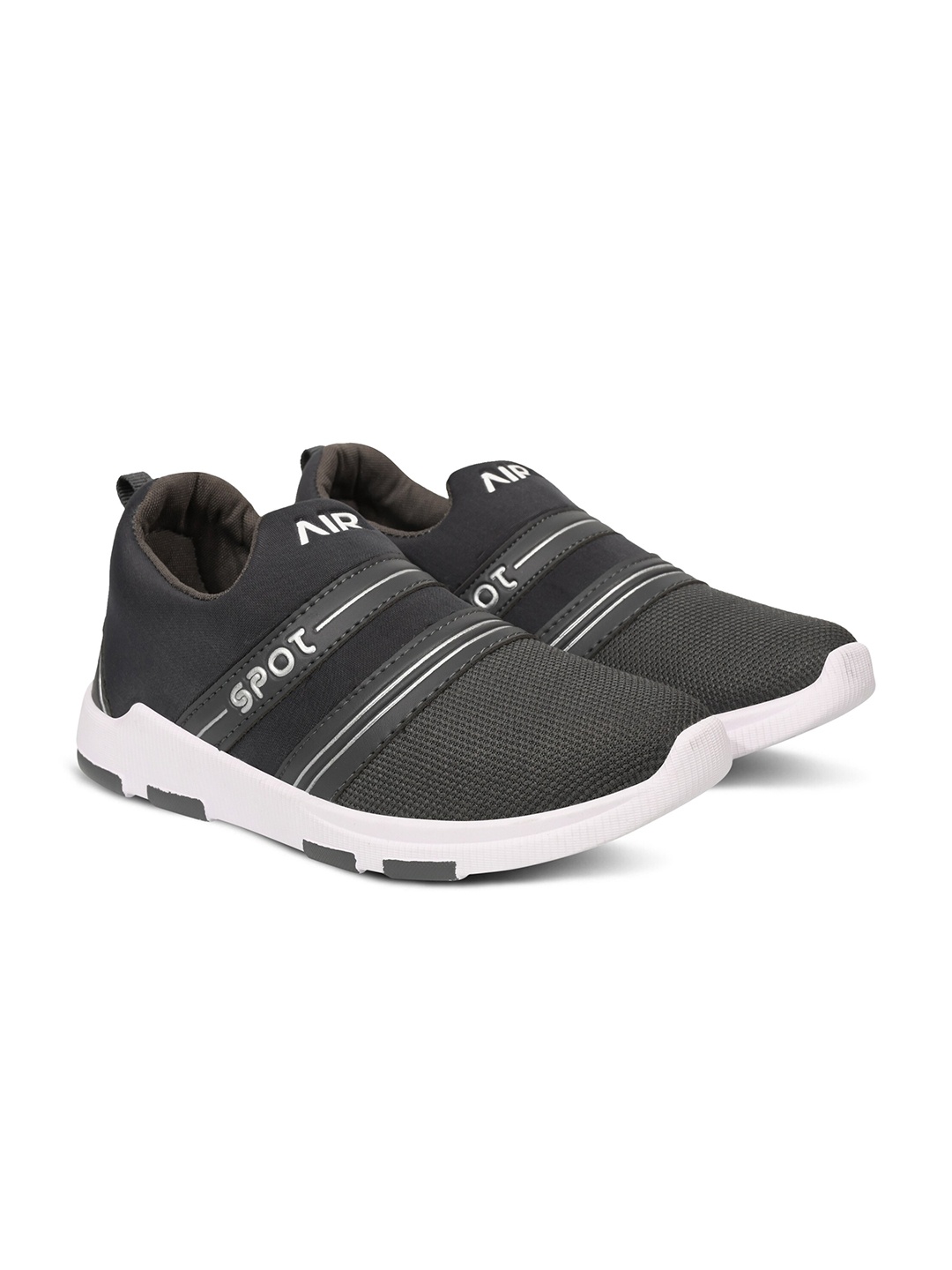 

Airspot Men Textured Slip-On Sneakers, Grey